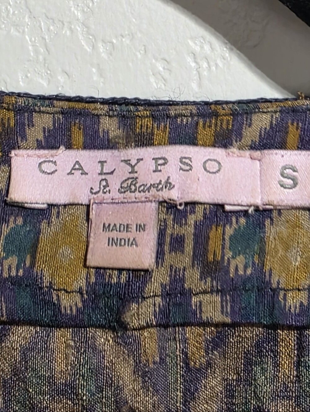 CALYPSO ST. BARTH SILK EMBELLISHED RESORT TUNIC DRESS COVERUP BOHO LUXE SZ S - Picture 8 of 10
